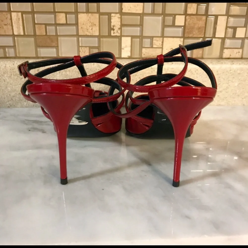 Red Strappy Heels - Picture 4 of 6